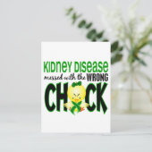 腎臓病は間違った選択で損なわれる ポストカード (スタンド正面)