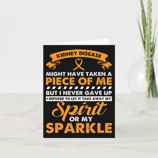 腎臓病ギフト – 腎癌を与え決して上昇させない カード (正面)