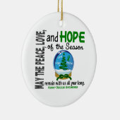 腎臓病クリスマス3スノーグローブオーナメント セラミックオーナメント (右)