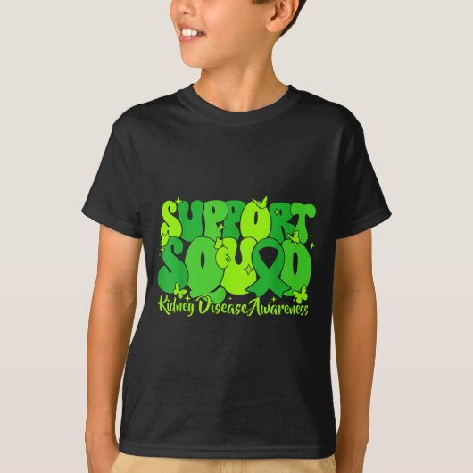 腎臓病グリーンリボンサポートチーム Tシャツ (正面)
