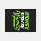 腎臓病デザイン戦士ギフト1 フリースブランケット (正面(横))