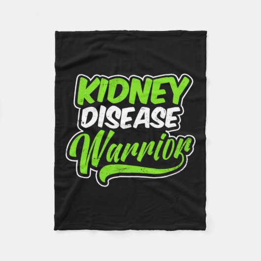 腎臓病デザイン戦士ギフト1 フリースブランケット (正面)