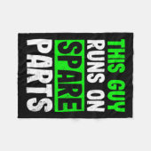 腎臓病デザイン走ギフト フリースブランケット (正面(横))