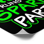 腎臓病デザイン走女の子のSpareparts Gift ポスター (角)