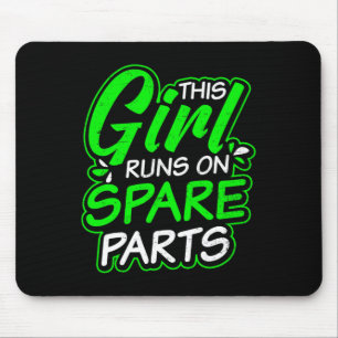 腎臓病デザイン走女の子のSpareparts Gift マウスパッド