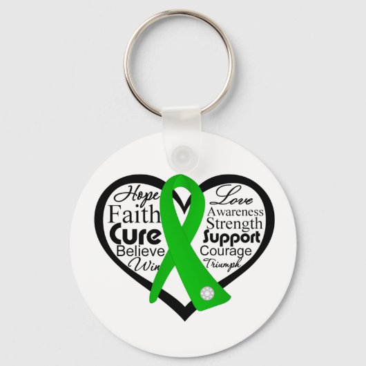 腎臓病ハート鎖骨 キーホルダー (正面)