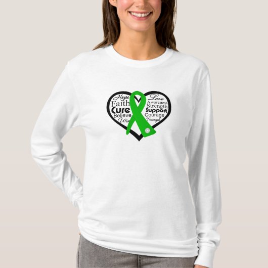 腎臓病ハート鎖骨 Tシャツ (正面)