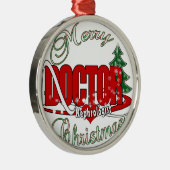 腎臓病医のクリスマス メタルオーナメント (右)