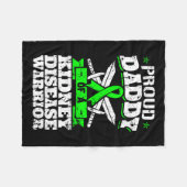 腎臓病戦士のパパCkd認識度ダ フリースブランケット (正面(横))