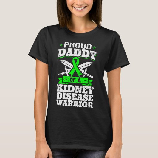 腎臓病戦士のパパCkd認識度ダ Tシャツ (正面)
