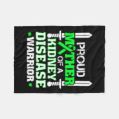 腎臓病戦士Ckd認識度Mの母 フリースブランケット (正面(横))