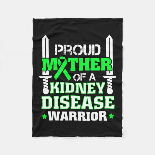 腎臓病戦士Ckd認識度Mの母 フリースブランケット (正面)
