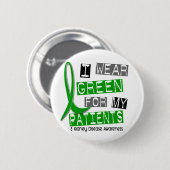 腎臓病私は私の患者37のための緑を身に着けています 缶バッジ (正面&裏面)