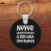 腎臓病認識度の女の子ドナー移植 キーホルダー (正面)