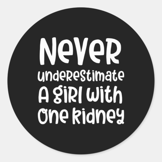 腎臓病認識度の女の子ドナー移植 ラウンドシール (正面)