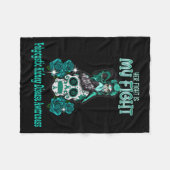 腎臓病認識度彼女の戦いは私の戦い フリースブランケット (正面(横))