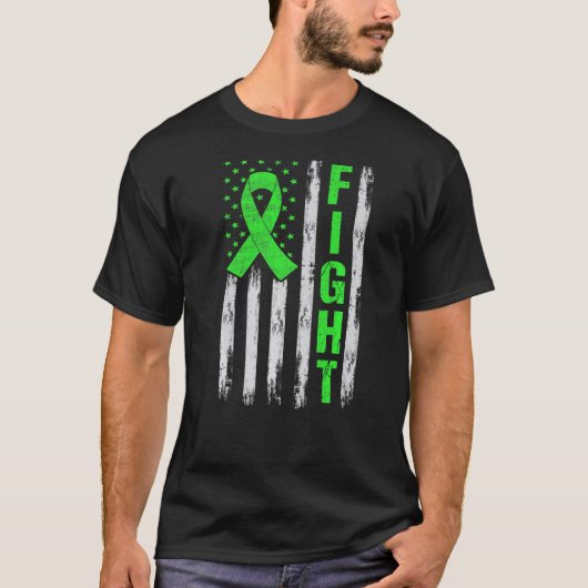 腎臓病認識度米国国旗動揺して Tシャツ (正面)