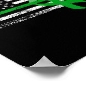 腎臓病認識度米国旗サポートスクワッドGre ポスター (角)