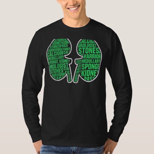 腎臓病認識度腎結石生存者トラ Tシャツ (正面)