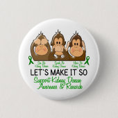 腎臓病2を聞いてはいけないことを話すためにことを見て下さい 缶バッジ (正面)