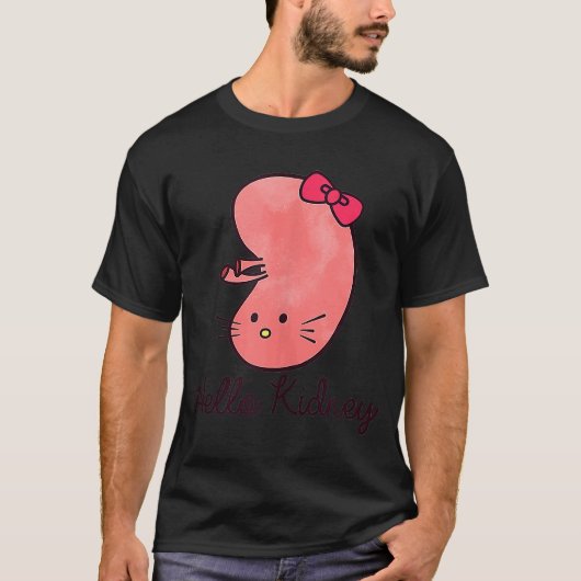 腎臓病3認識度腎臓移植ドナー Tシャツ (正面)