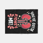 腎臓私得透析患者の腎臓病になる フリースブランケット (正面(横))