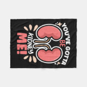 腎臓私得透析患者の腎臓病になる フリースブランケット (正面(横))