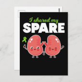 腎臓移植の余剰分を必要としている人への移植 ポストカード (正面/裏面)