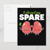 腎臓移植の余剰分 ポストカード (正面/裏面)