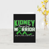 腎臓移植の戦士の腎臓病パット カード (黄色い花)
