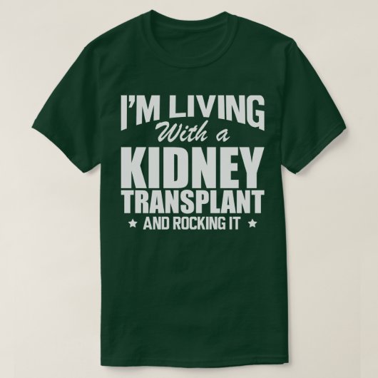 腎臓移植を受けた患者と一緒に暮らす腎臓提供者Im Tシャツ (デザイン正面)