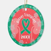 腎臓移植カスタムホリデースノーフレークオーナメント セラミックオーナメント (左)