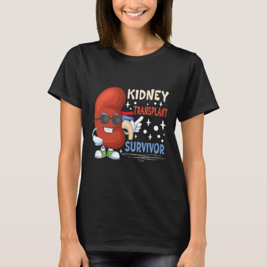 腎臓移植手術の腎臓腎臓臓臓臓器提供者の腎臓の疾患 Tシャツ (正面)