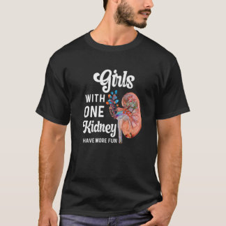 腎臓移植手術ナース透析技術ピンクK Tシャツ