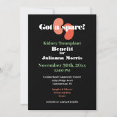 腎臓移植特典資金調達装置デザイン 招待状 (正面)