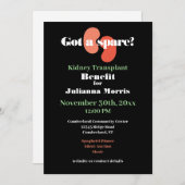 腎臓移植特典資金調達装置デザイン 招待状 (正面/裏面)