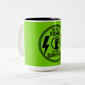 腎臓移植生存者 ツートーンマグカップ (正面左)