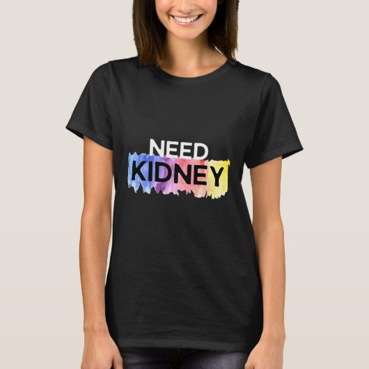 腎臓移植腎疾患認識度 Tシャツ (正面)