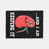 腎臓移植腎臓病3 フリースブランケット (正面(横))