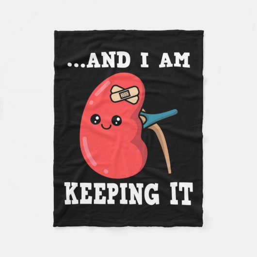 腎臓移植腎臓病3 フリースブランケット (正面)