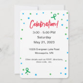 腎臓移植記念日バルーン カスタマイズ招待状 招待状 (裏面)