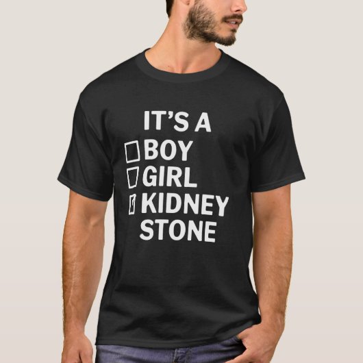 腎臓結石だってさ 腎臓結石 おもしろいお見舞いギフト Tシャツ (正面)