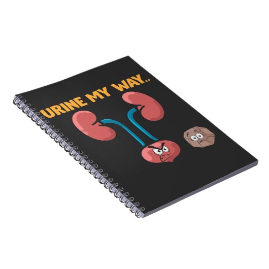 腎臓結石の生きおもしろい残り手術の回復ユーモア ノートブック (右側)