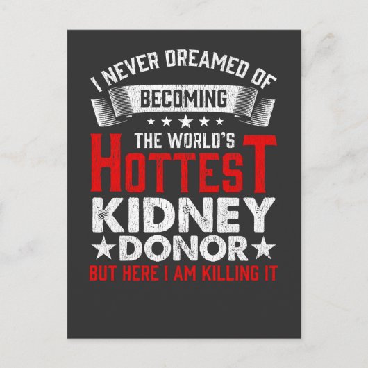 腎臓臓器移植手術回復 ポストカード (正面)