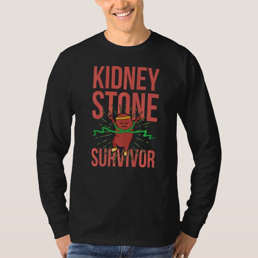 腎臓被用者の腎臓結石の生存者 Tシャツ (正面)