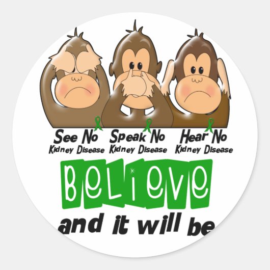 腎臓話病気が聞こえない3 ラウンドシール (正面)