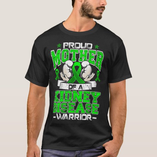 腎臓誇りを持った病戦士Ckd認識の母親 Tシャツ (正面)