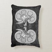 腎臓2スケッチ枕 アクセントクッション (裏面(縦))