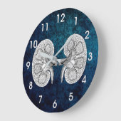 腎臓2スケッチ ラージ壁時計 (傾斜)