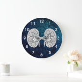 腎臓2スケッチ ラージ壁時計 (ホーム)